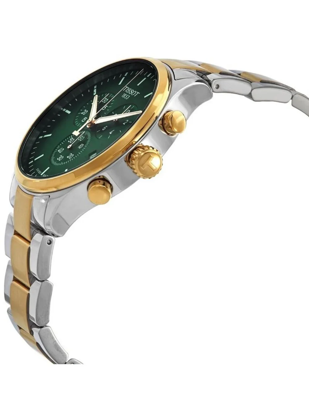 NWT Tissot T-Sport Chronograph Quartz Green Dial Men's Watch